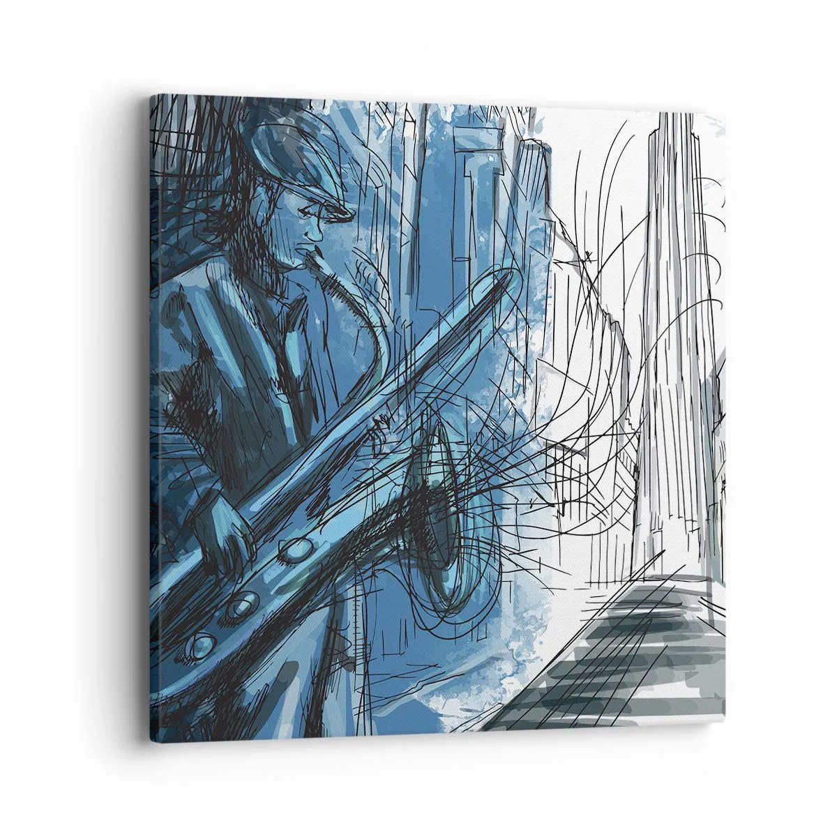 Schilderen op canvas - Stedelijke Rapsodie - 40x40 cm