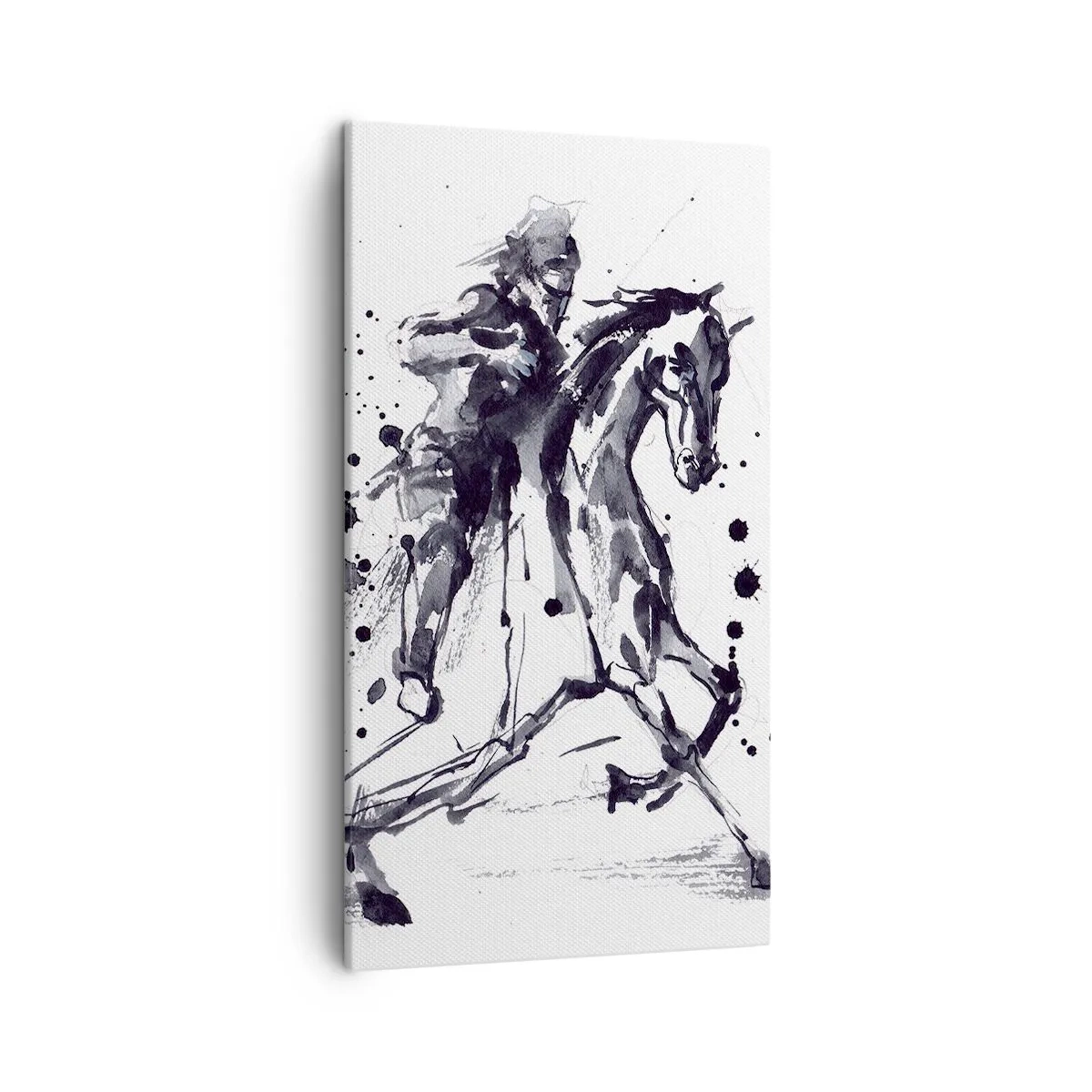 Schilderen op canvas - Zwarte ridder - 45x80 cm