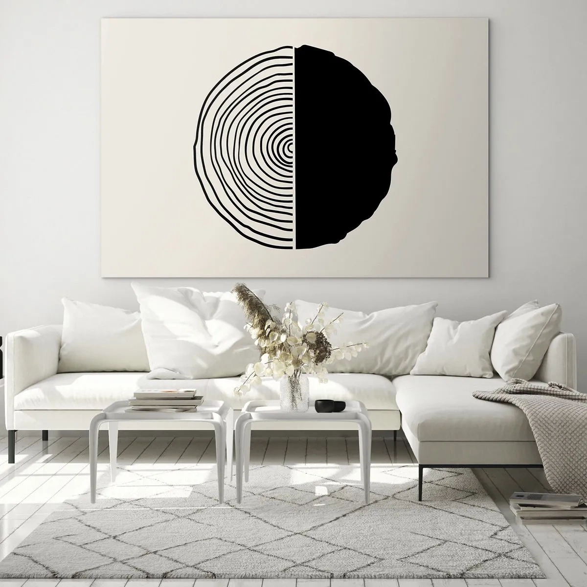 Schilderen op glas - Half om half - 120x80 cm