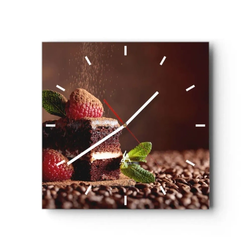 Wandklok - Klok - Het leven is zoet - 30x30 cm