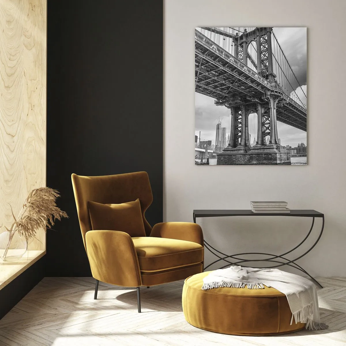 Schilderen op glas - Naar het hart van de stad - 70x100 cm