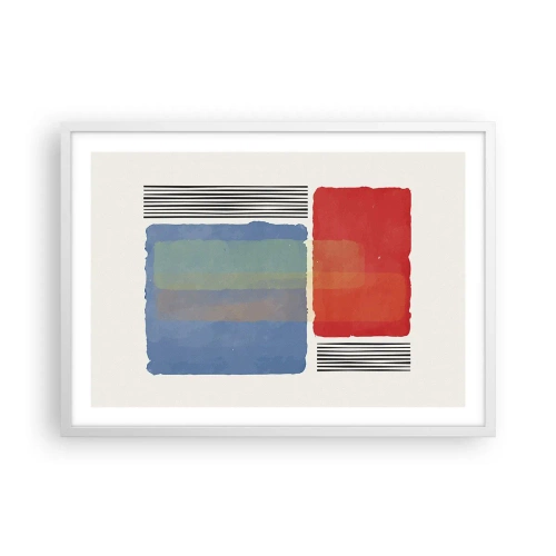 Poster in een witte lijst - De geest en de letter van de geometrie - 70x50 cm