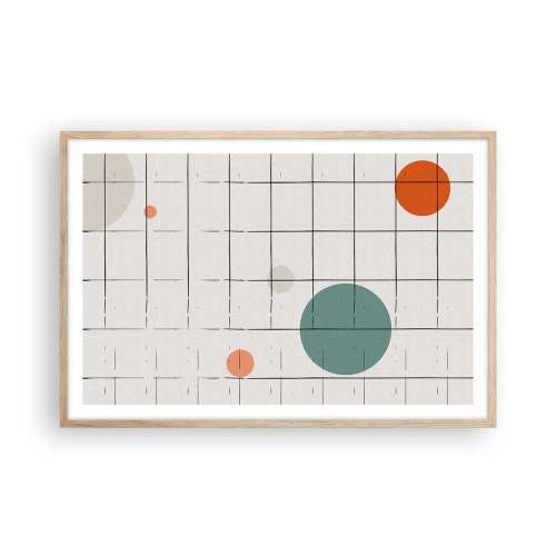 Een poster in een licht eiken lijst - Gevangen. Wij of zij? - 91x61 cm