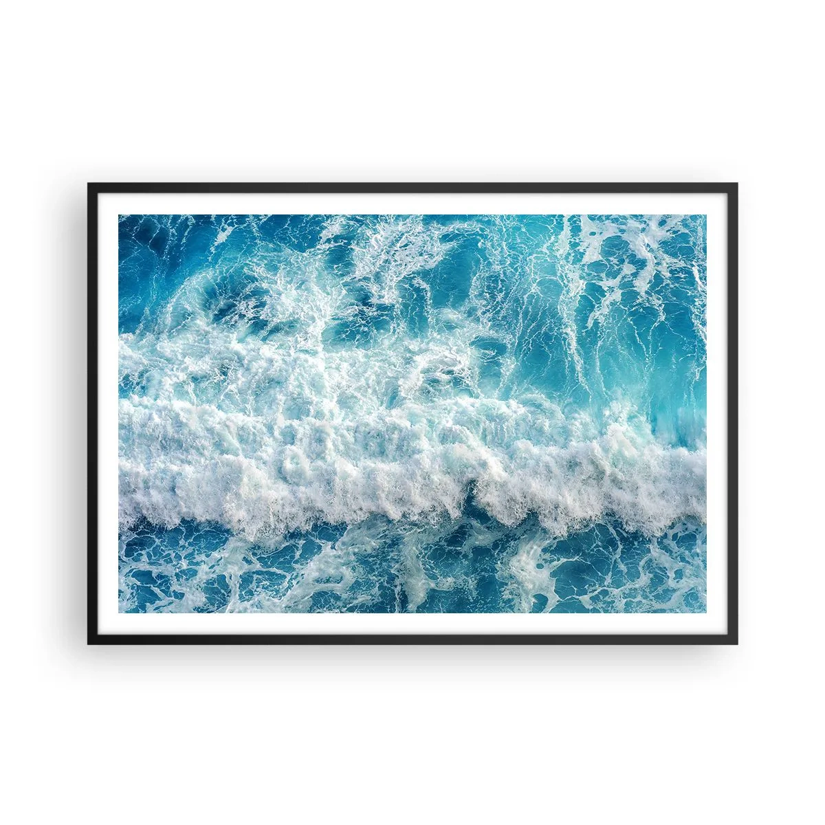 Poster in een zwarte lijst - Vrolijk en springend - 100x70 cm