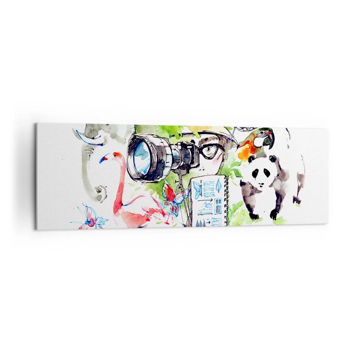 Schilderen op canvas - In de lens van een reiziger - 160x50 cm