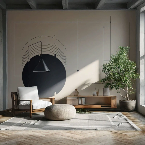 Fotobehang Premium Canvas - Een flexibele en dynamische compositie - Geometrisch, Minimalisme, Stijlvol - 500x350 cm