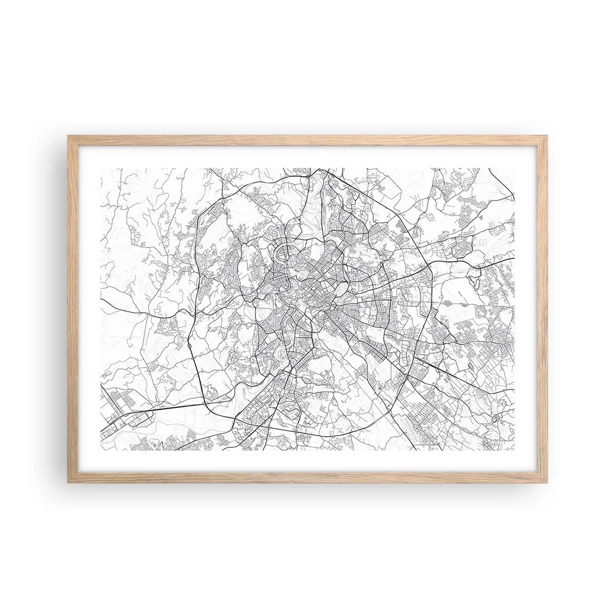 Een poster in een licht eiken lijst - Romeinse cirkel - 70x50 cm