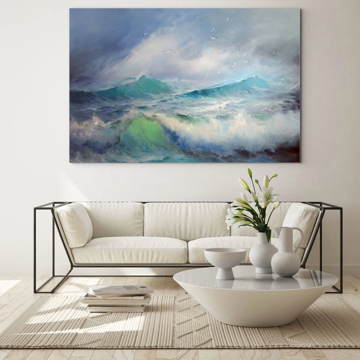 Schilderen op glas - 'De wervelwind huilde van triomf...' - 100x70 cm