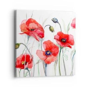 Schilderen op canvas - Poolse bloemen - 40x40 cm