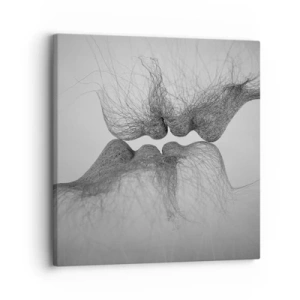 Schilderen op canvas - Kus van de wind - 30x30 cm