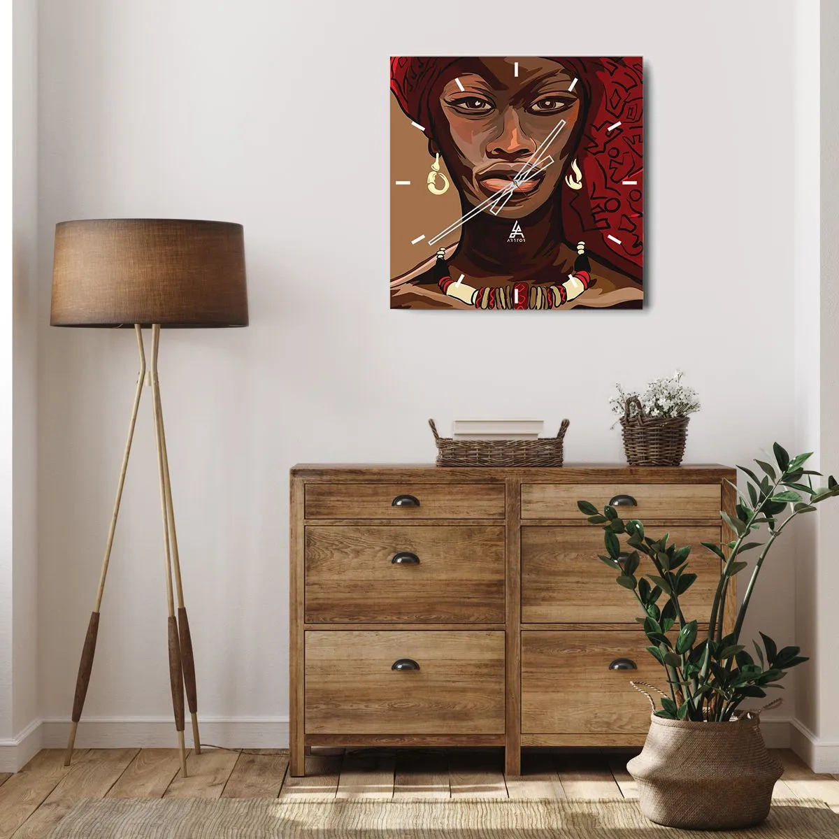 Wandklok - Klok - Ebbenhouten Venus - 30x30 cm