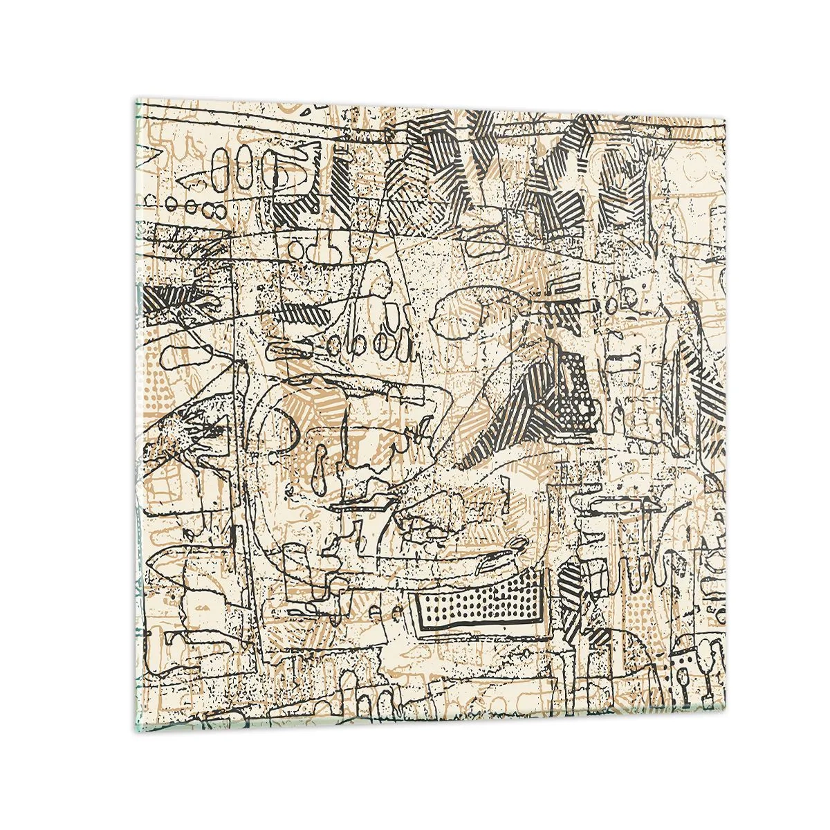 Schilderen op glas - Het wacht om te worden gedecodeerd - 70x70 cm