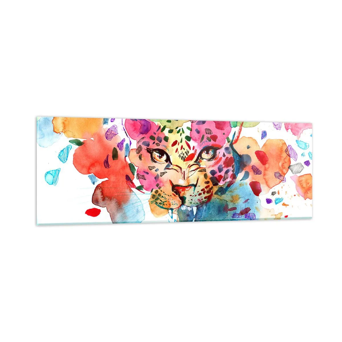 Schilderen op glas - Schoonheid en het beest - 90x30 cm
