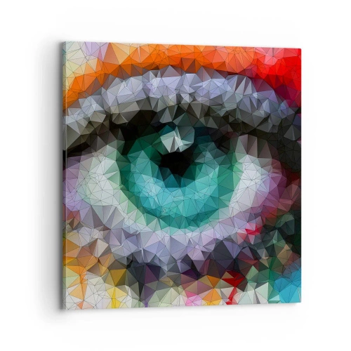 Schilderen op canvas - Kristallijne gloed van de ogen - 70x70 cm