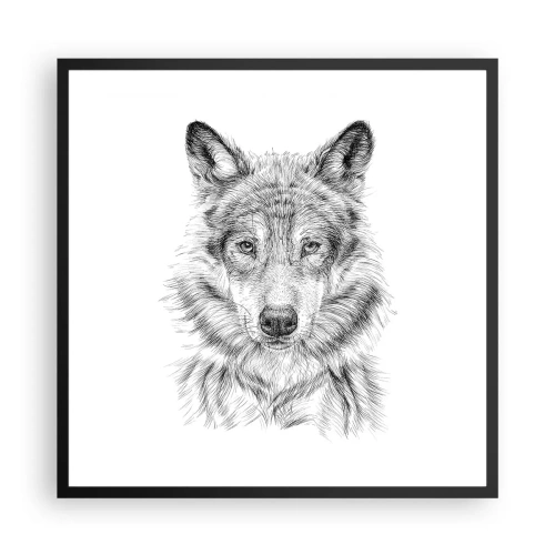 Poster in een zwarte lijst - Een geboren leider - 60x60 cm