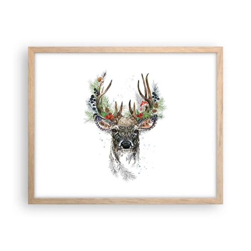 Een poster in een licht eiken lijst - In een feestelijk gewaad - 50x40 cm