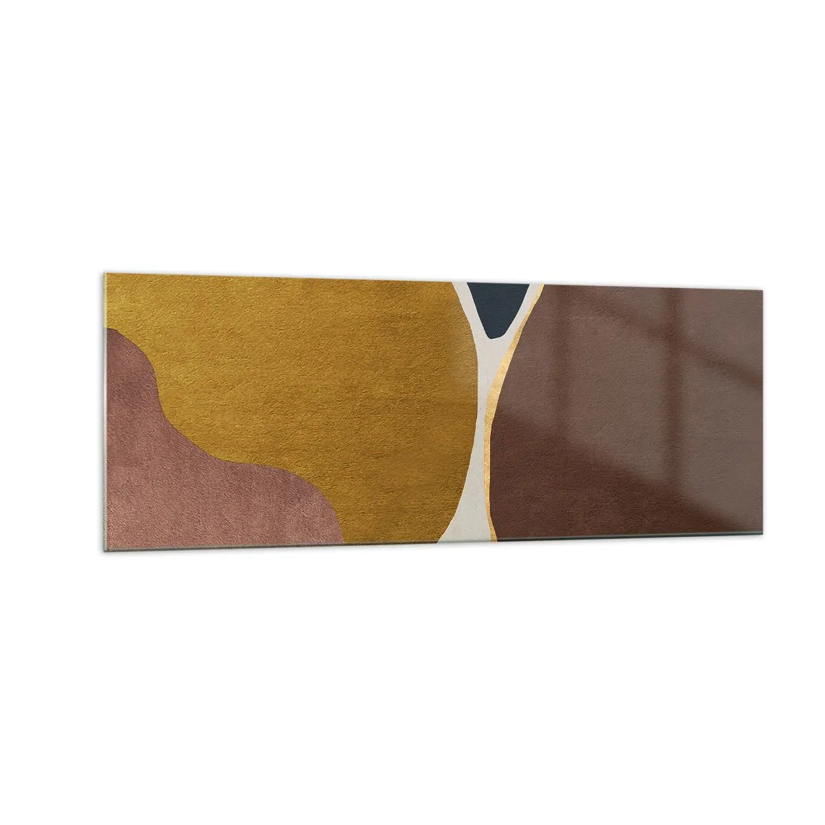 Schilderen op glas - Abstractie – een plek in de ruimte - 140x50 cm
