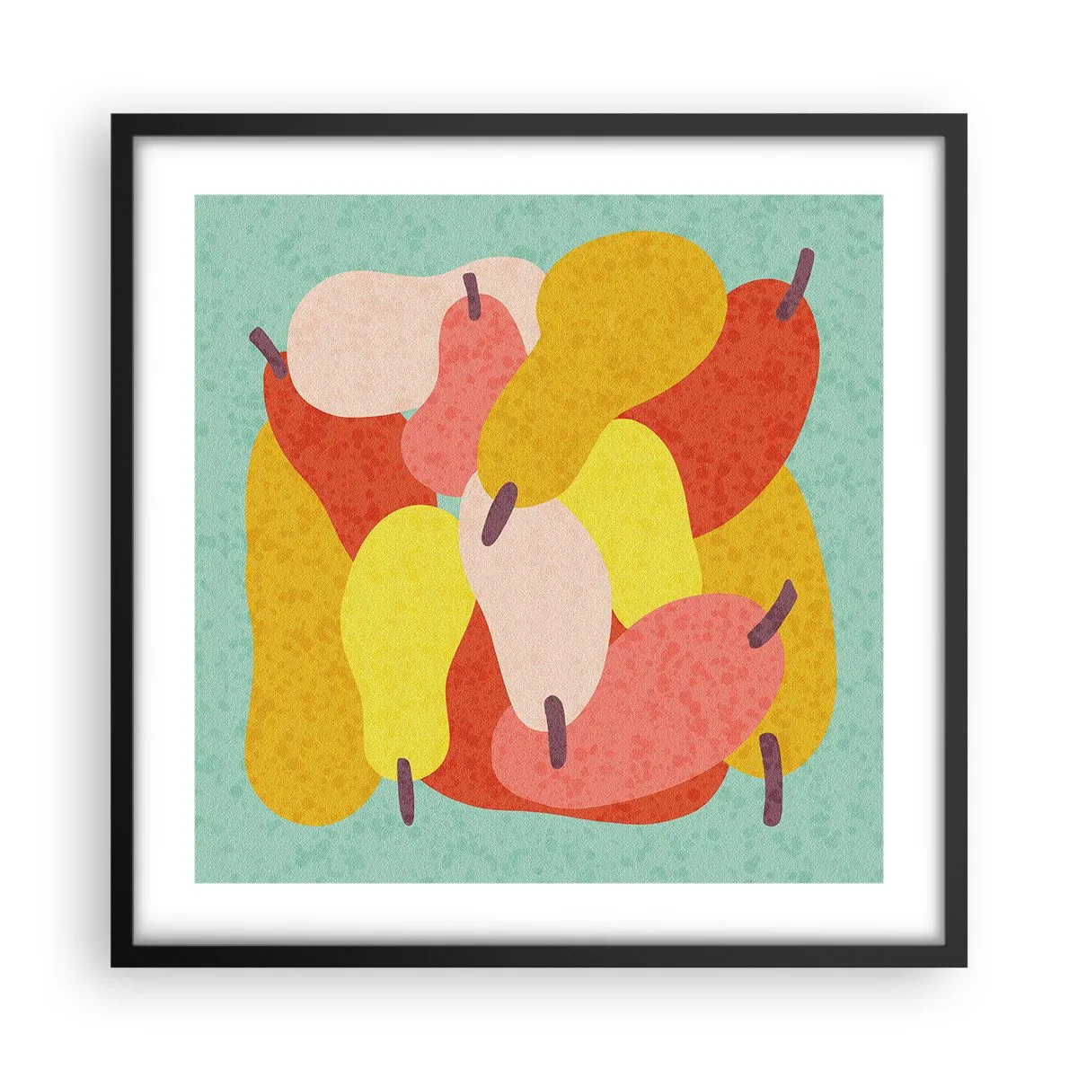 Poster in een zwarte lijst - Probeer de zomerzon - 50x50 cm