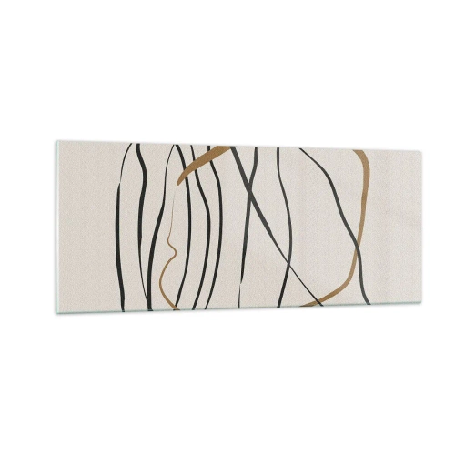 Schilderen op glas - Compositie – loopdans - 100x40 cm