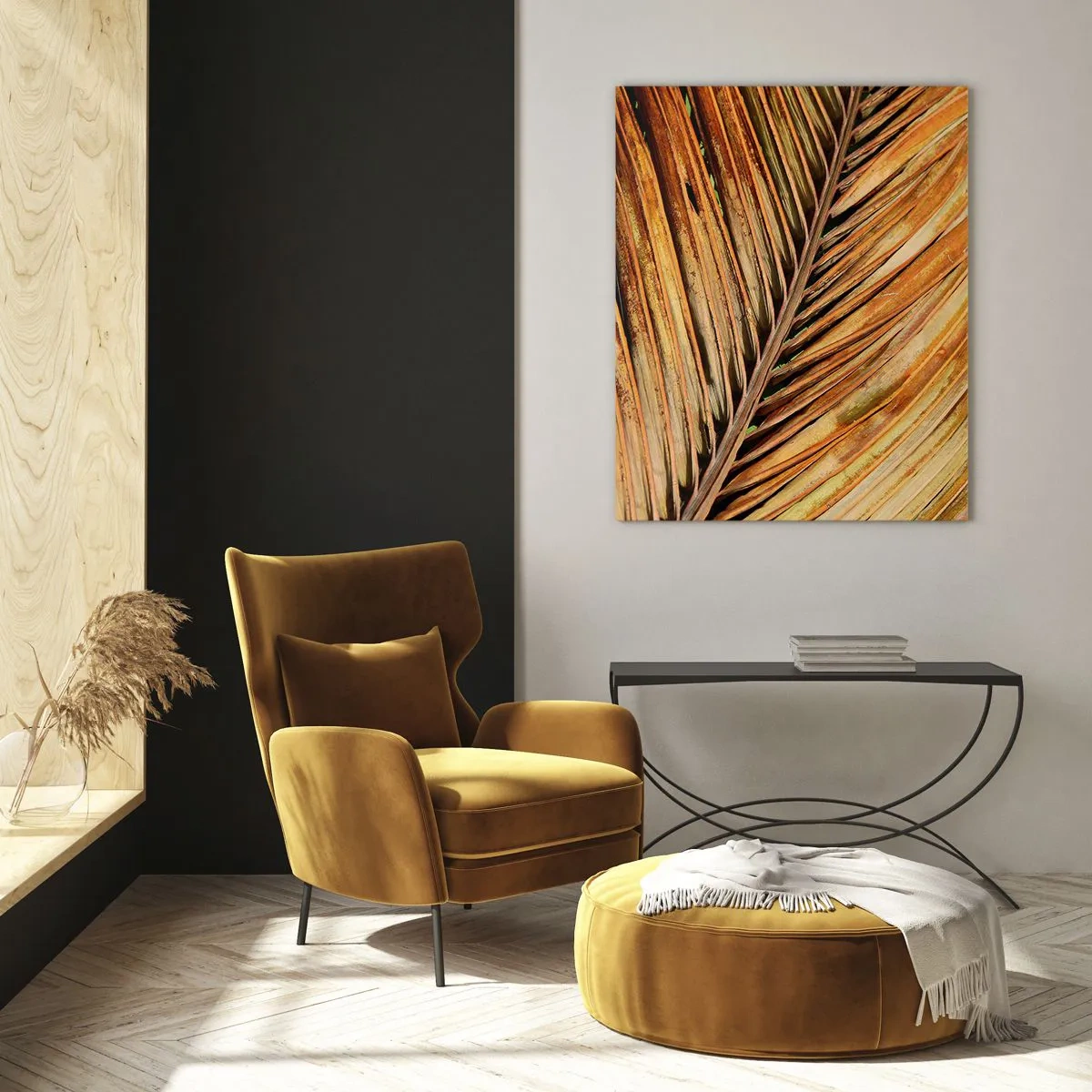 Schilderen op glas - Kokos goud - 70x100 cm