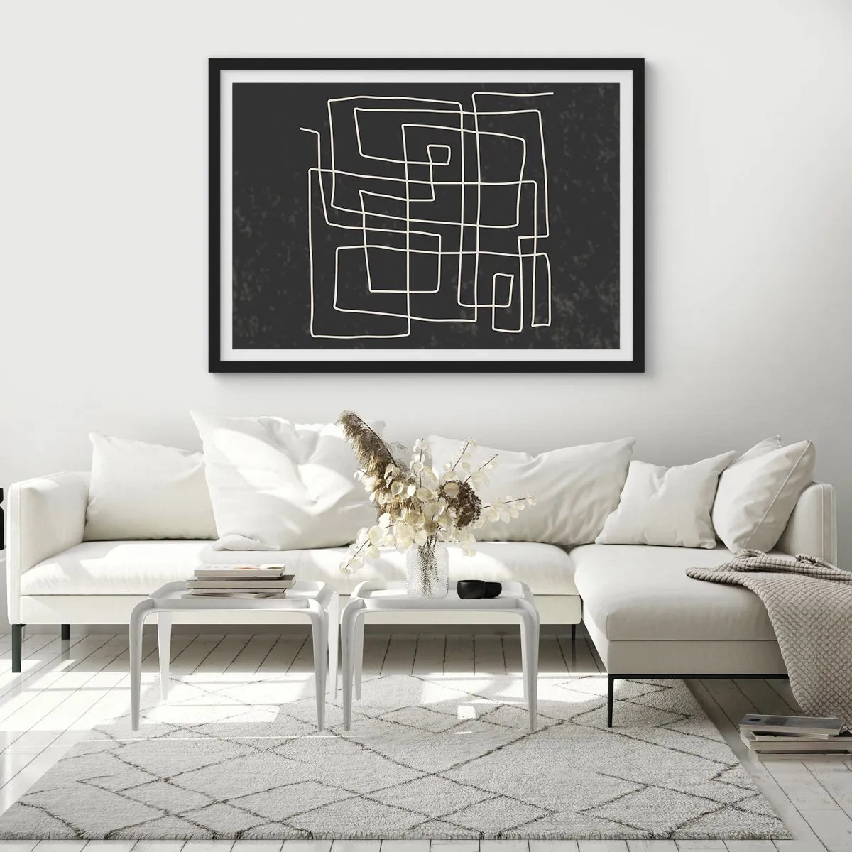 Poster in een zwarte lijst - Niet zo eenvoudig - 50x40 cm