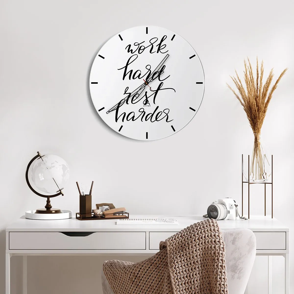 Wandklok - Klok - Levensbalans - 40x40 cm