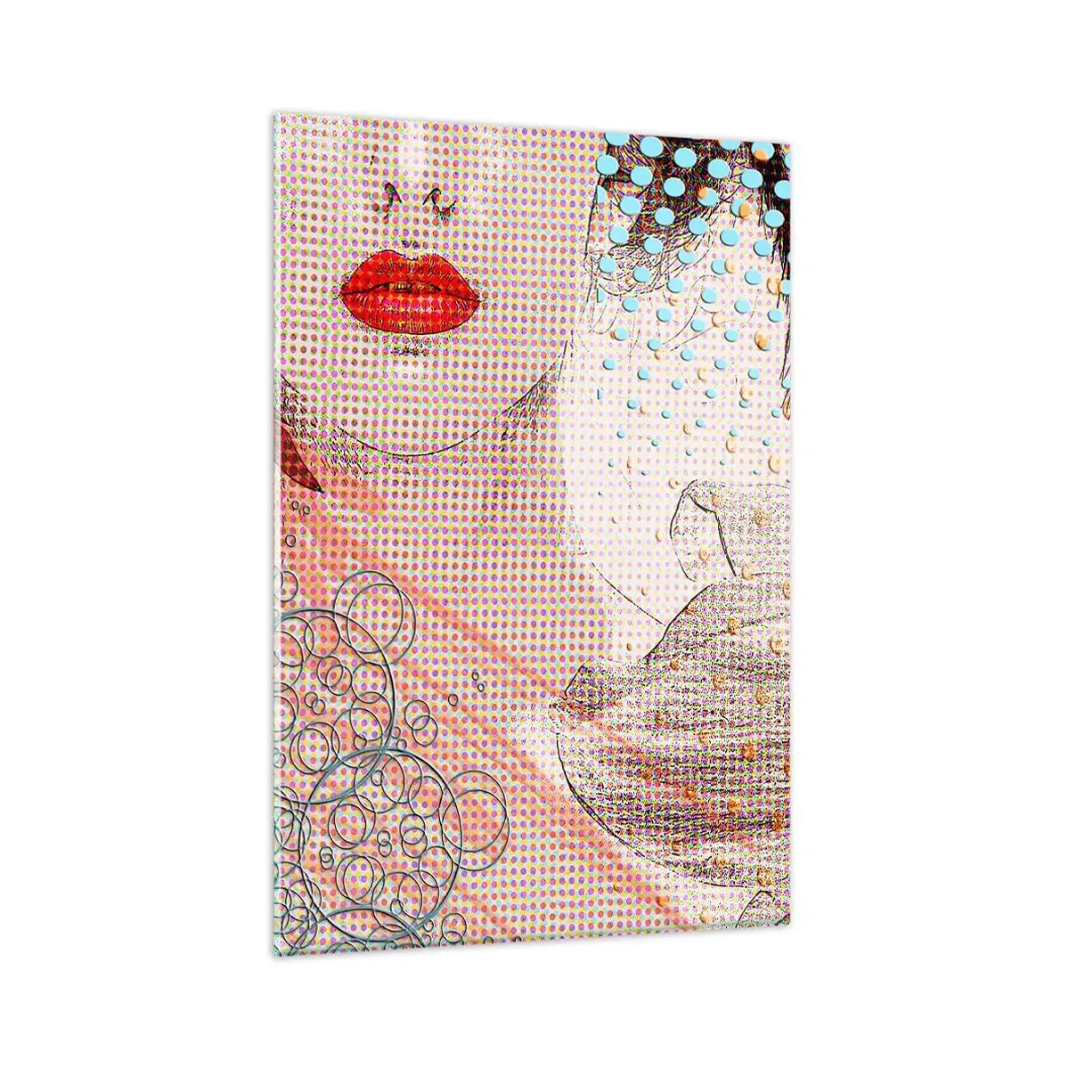 Schilderen op glas - Stripboek heroïne - 80x120 cm