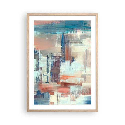 Een poster in een licht eiken lijst - Het licht bereiken - 50x70 cm