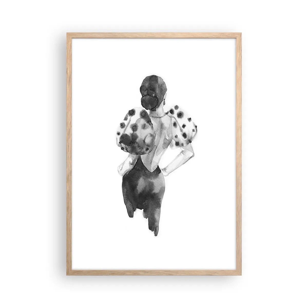 Een poster in een licht eiken lijst - Ze kwam langs - 50x70 cm