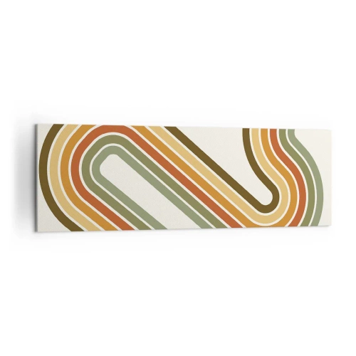 Schilderen op canvas - Zigzag naar het doel - 160x50 cm