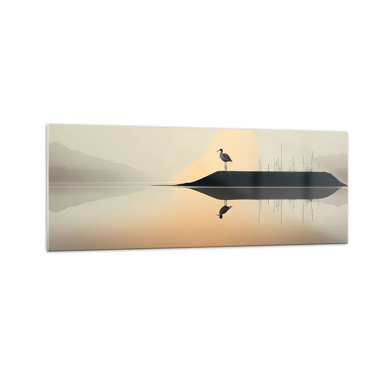 Schilderen op glas - Heer op het meer - 140x50 cm