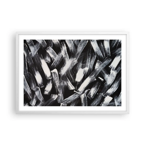 Poster in een witte lijst - Abstractie in de industriële spirit - 70x50 cm