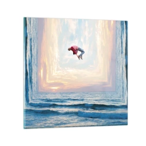 Schilderen op glas - Naar een andere dimensie - 30x30 cm