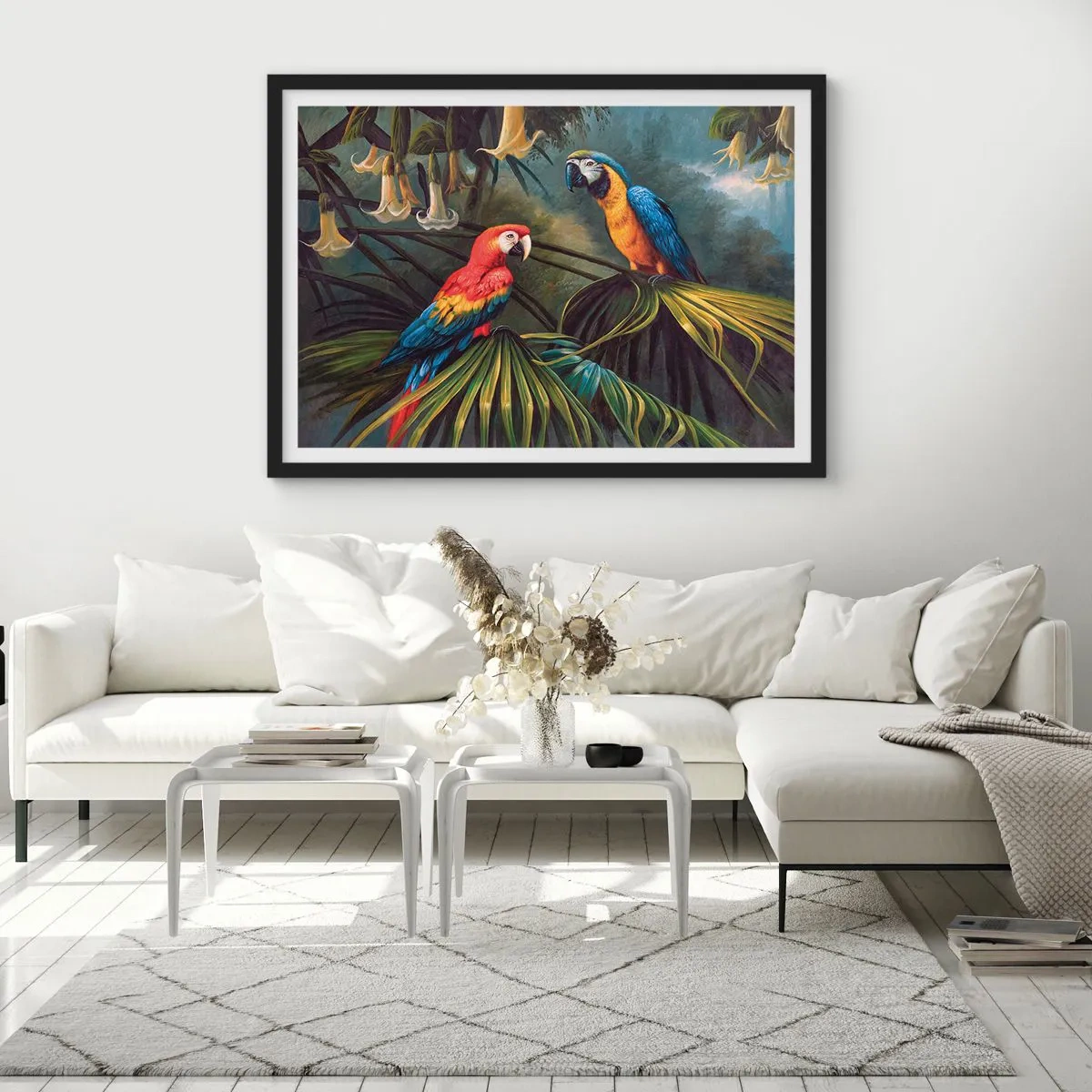 Poster in een zwarte lijst - Romantiek in de tropen - 70x50 cm