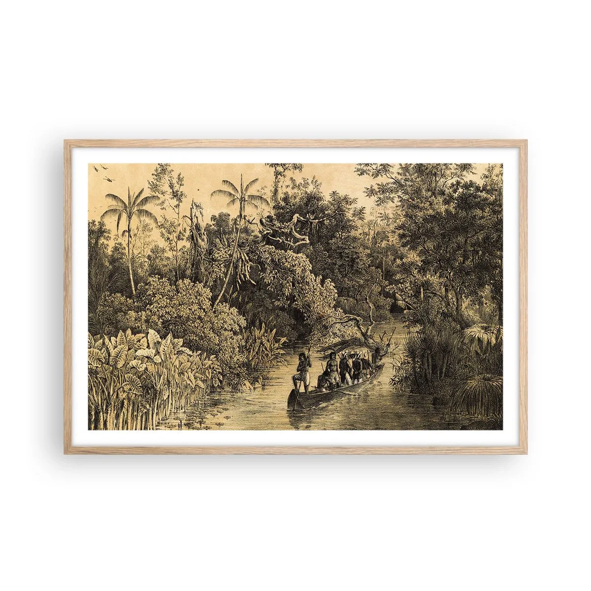 Een poster in een licht eiken lijst - Expeditie naar de bron - 91x61 cm