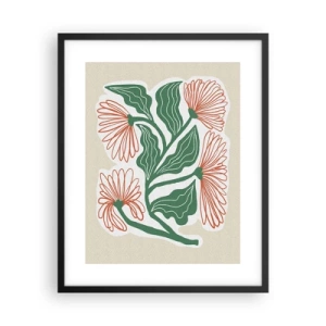 Poster in een zwarte lijst - Folk en modern - 40x50 cm