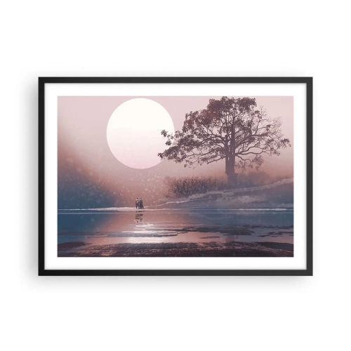 Poster in een zwarte lijst - nacht wonderen - 70x50 cm