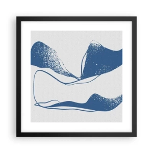 Poster in een zwarte lijst - Gevleugelde abstractie - 40x40 cm