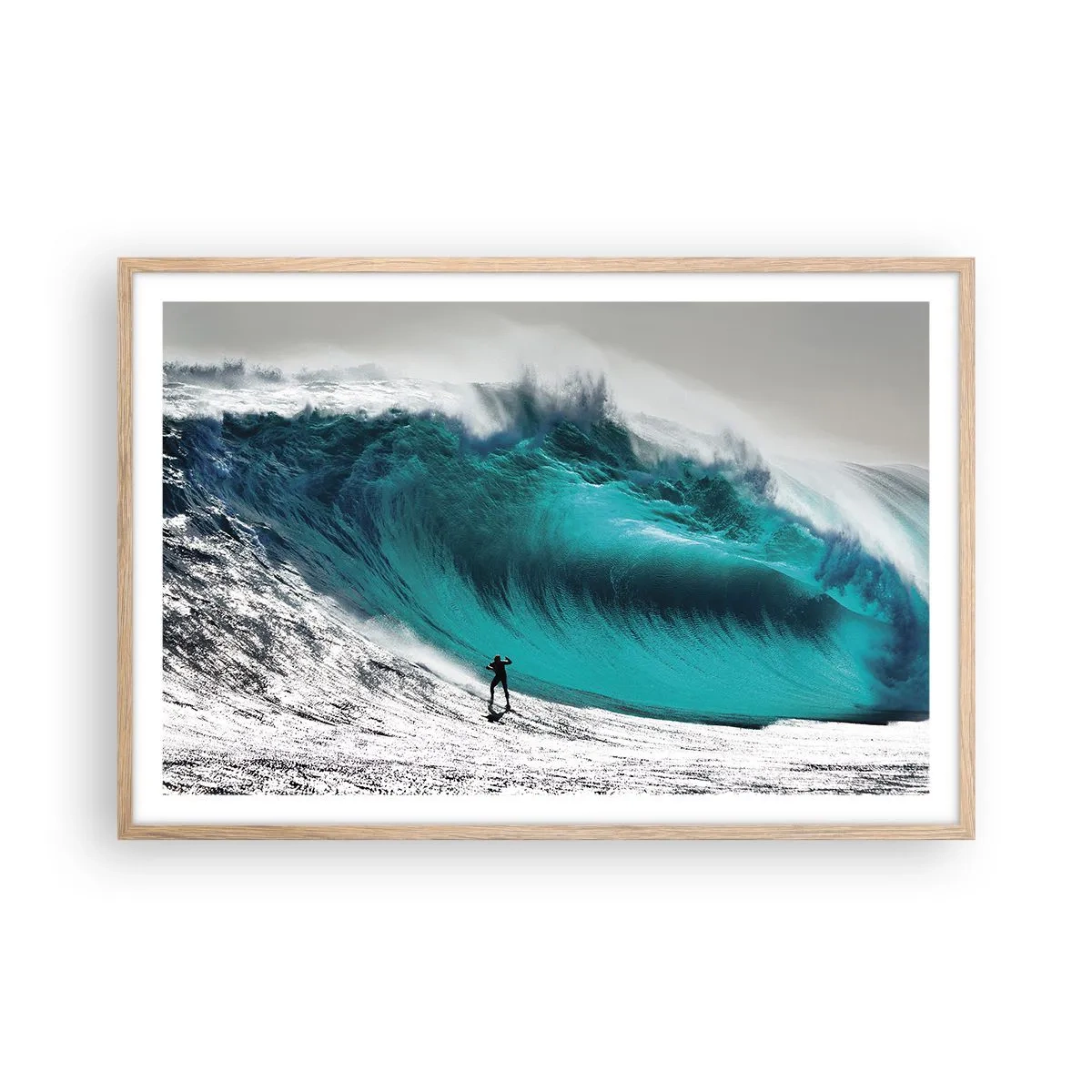 Een poster in een licht eiken lijst - Uitdaging aanvaard - 91x61 cm