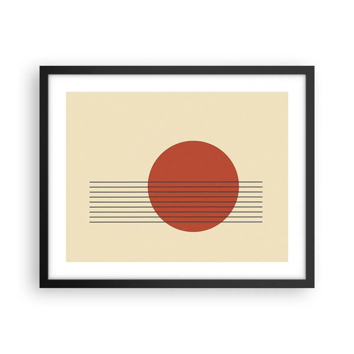 Poster in een zwarte lijst - Opnieuw en opnieuw en verder - 50x40 cm