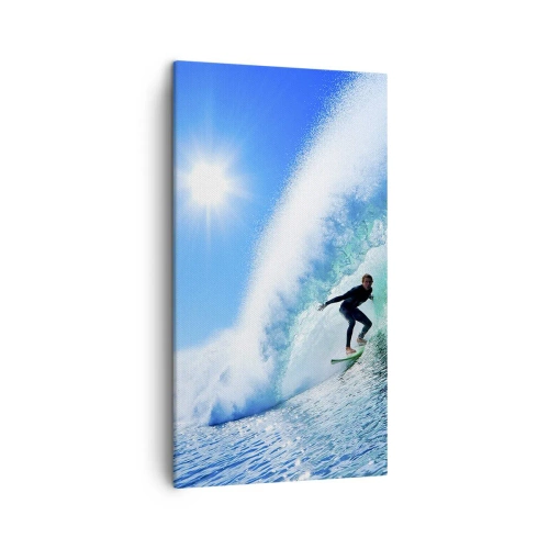 Schilderen op canvas - Door het grote blauw - 45x80 cm