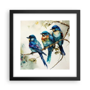 Poster in een zwarte lijst - Is hij boos geworden? - 30x30 cm