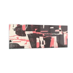 Schilderen op glas - Al dit lawaai - 140x50 cm