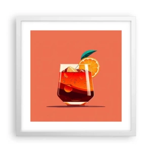 Poster in een witte lijst - Zomerse verfrissing - 40x40 cm
