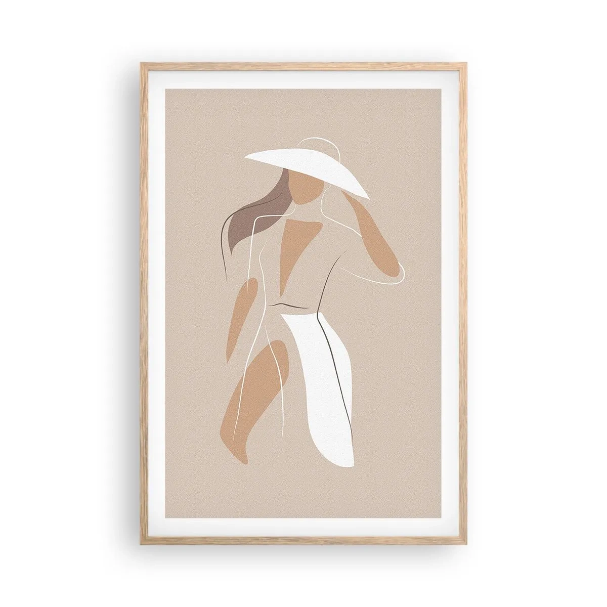 Een poster in een licht eiken lijst - Mode is leuk - 61x91 cm