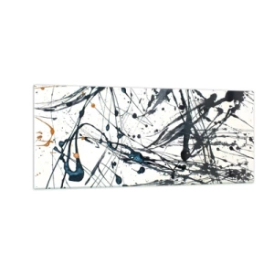 Schilderen op glas - Expressionistische abstractie - 100x40 cm