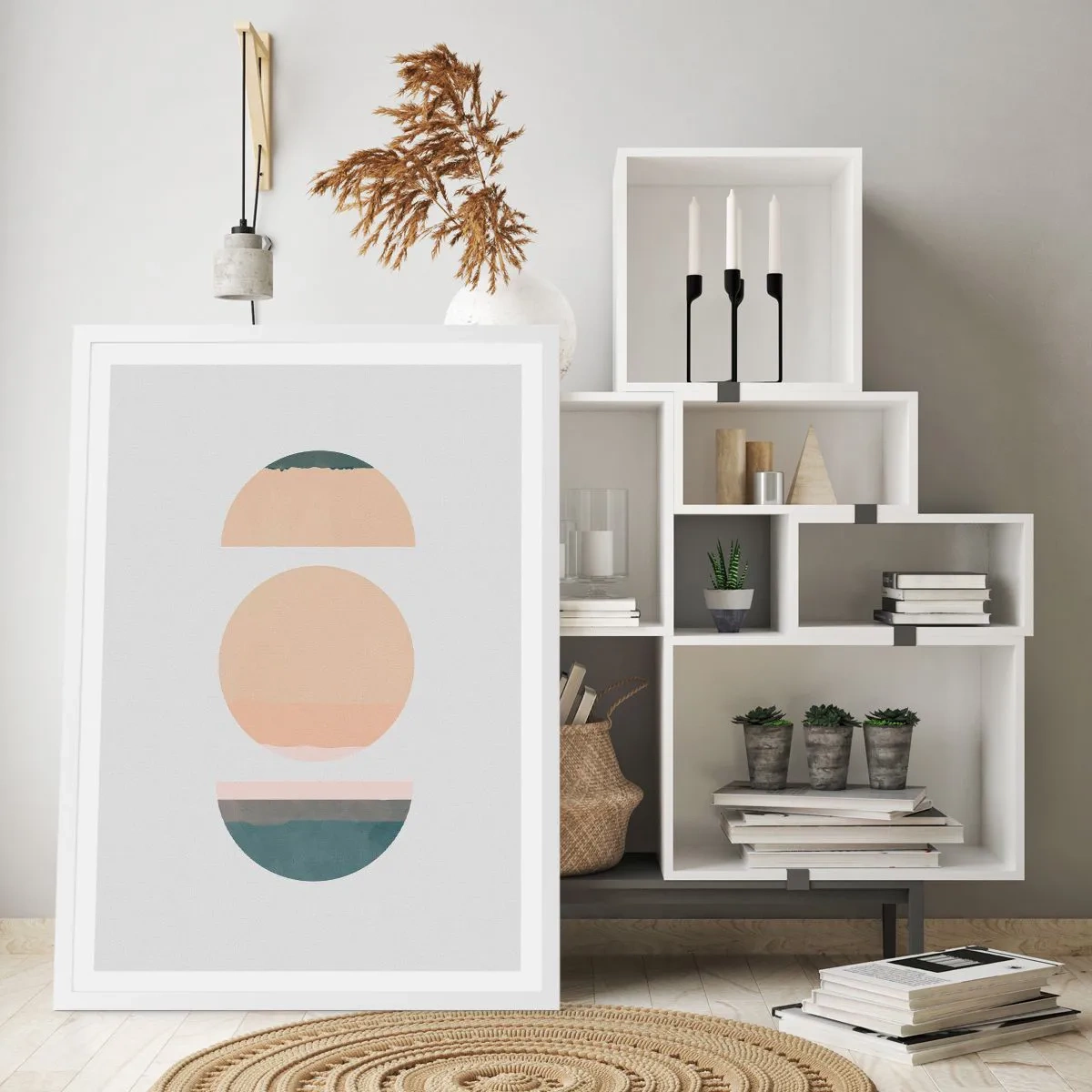 Poster in een witte lijst - Een Wiel achter een andere - 70x100 cm