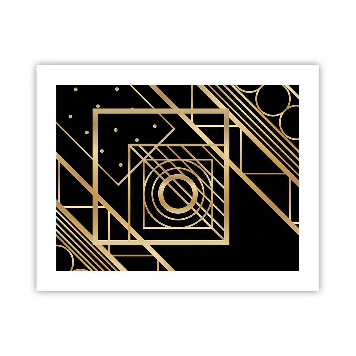 Poster - Gouden geometrie - 50x40 cm