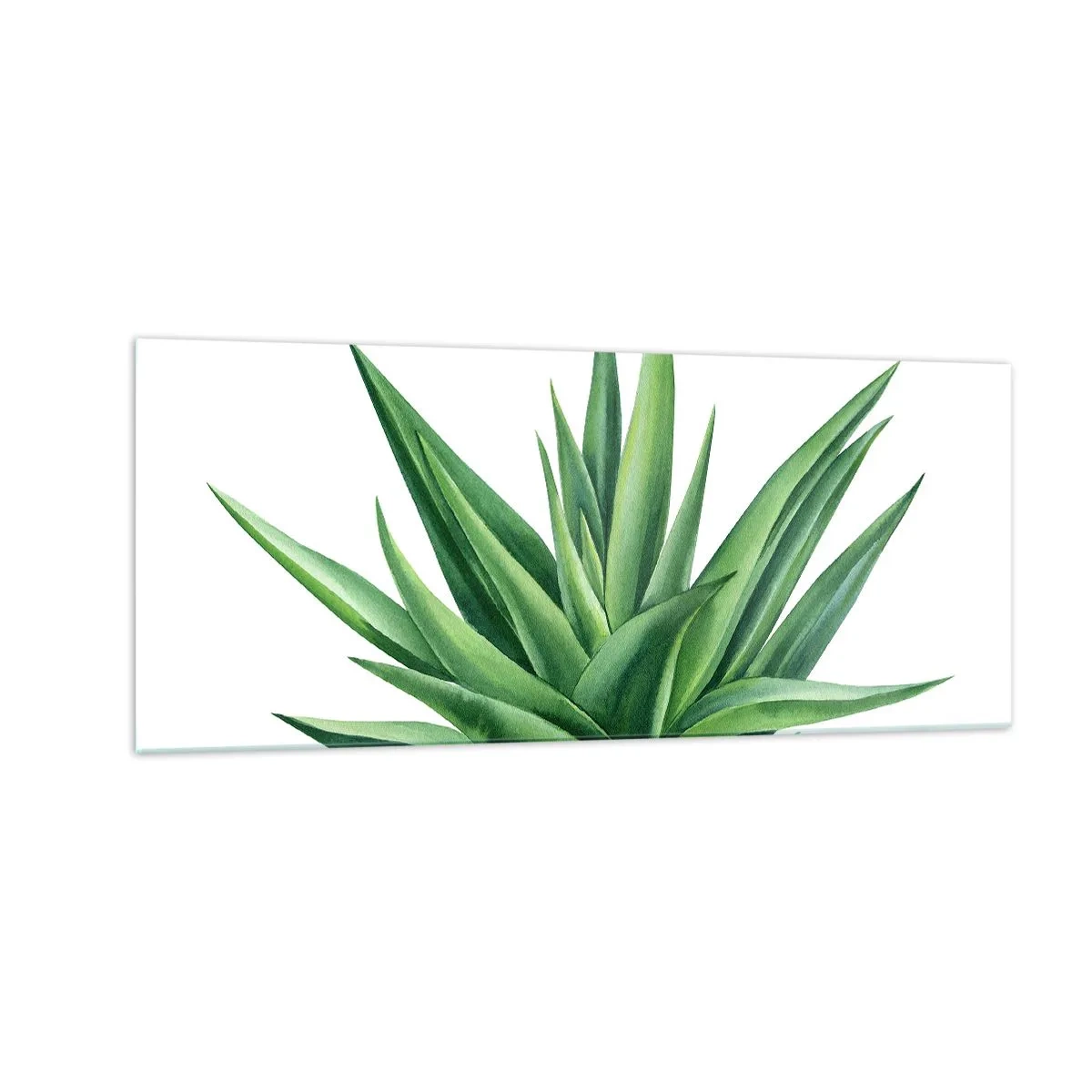 Schilderen op glas - Groen – kracht – leven - 100x40 cm