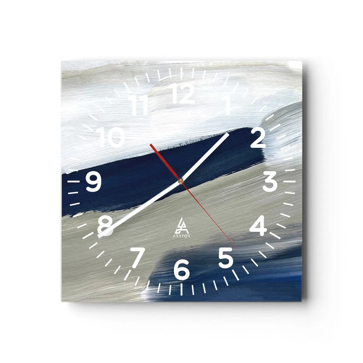 Wandklok - Klok - Ontmoeting met witheid - 40x40 cm